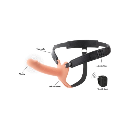 Strap-on Inferno hollow z wibracjami 16 cm - 10