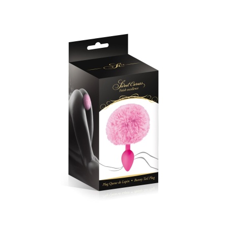 Korek analny z futrzanym pomponem Pink Pompom - 120 mm, średnica 40 mm, część wprowadzana 45 mm - 2