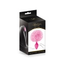 Korek analny z futrzanym pomponem Pink Pompom - 120 mm, średnica 40 mm, część wprowadzana 45 mm - 2