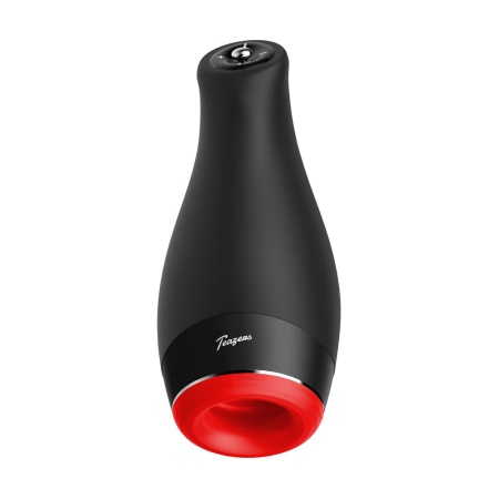 Masturbator oralny Teazers Heating - Black: podgrzewanie, wibracje, ssanie i ruch posuwisty - 3