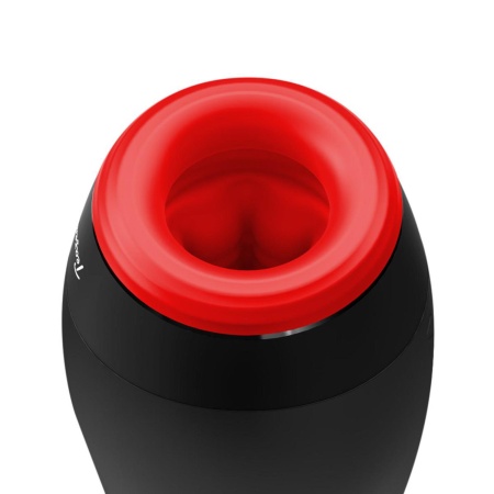 Masturbator oralny Teazers Heating - Black: podgrzewanie, wibracje, ssanie i ruch posuwisty - 6