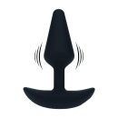 Classic Vibrating Silicone Anal Plug - S - Black - 1