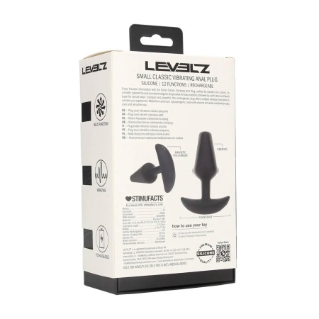 Classic Vibrating Silicone Anal Plug - S - Black - 3