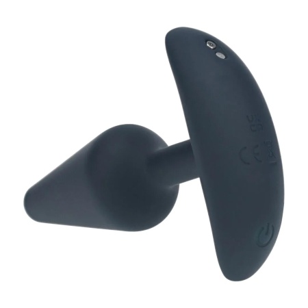 Classic Vibrating Silicone Anal Plug - S - Black - 5