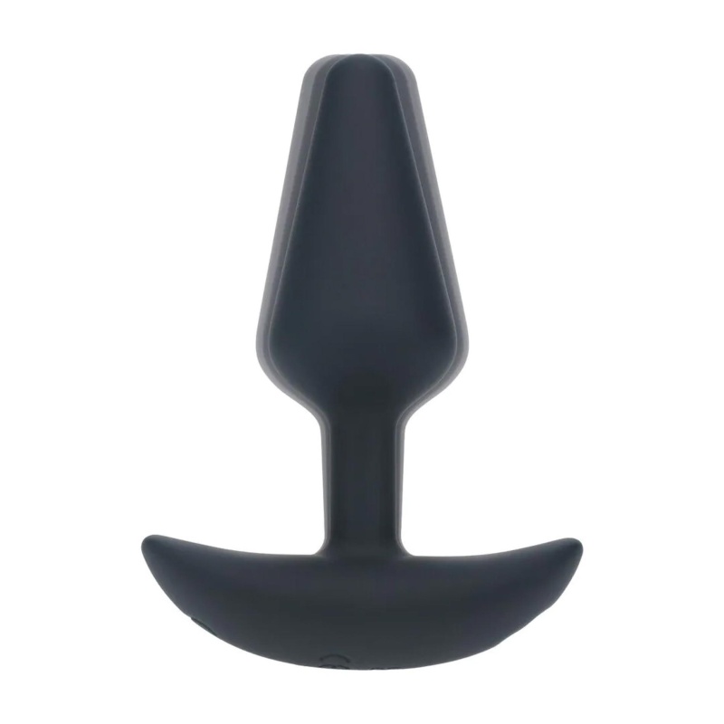 Classic Vibrating Silicone Anal Plug - S - Black - 6