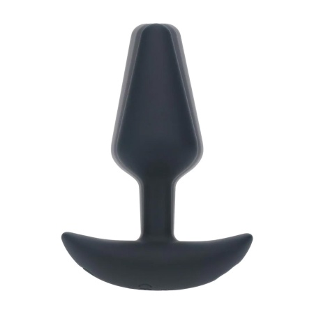 Classic Vibrating Silicone Anal Plug - S - Black - 6