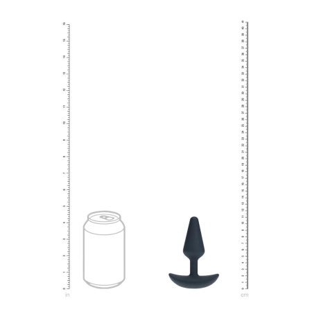 Classic Vibrating Silicone Anal Plug - S - Black - 7