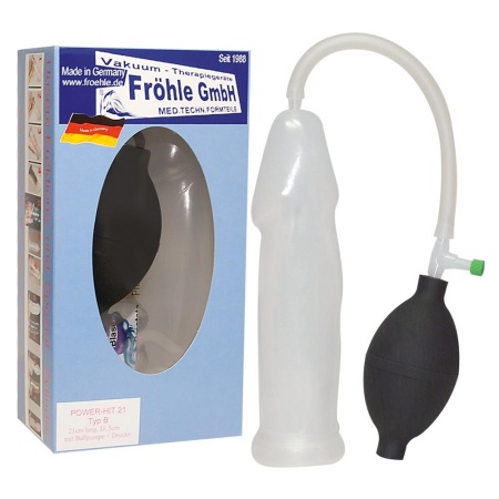 Anatomiczna Pompka do Penisa FRÖHLE PP009 Slim Fit z Ręczną Gruszką 21 cm, Ø 5 cm - 6