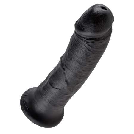 King Cock 8 inch Black – realistyczne dildo z przyssawką i żyłkami, 21,5 cm, Ø 4,6 cm, kompatybilne ze strap-on - 3