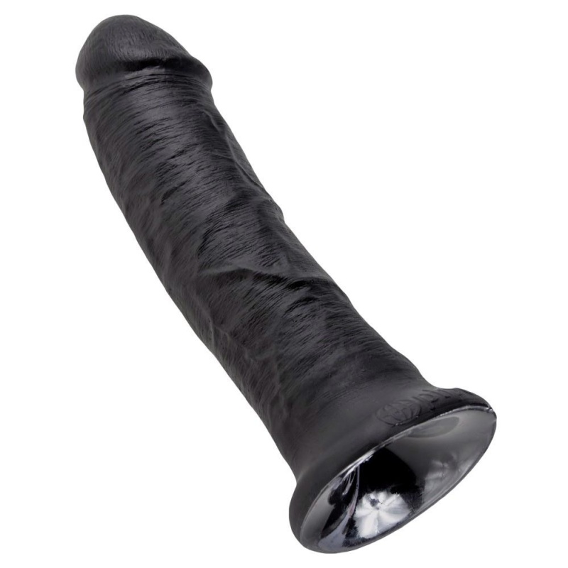King Cock 8 inch Black – realistyczne dildo z przyssawką i żyłkami, 21,5 cm, Ø 4,6 cm, kompatybilne ze strap-on - 5