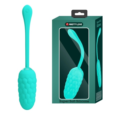 Jajko wibrujące Marina Egg Green z 12 funkcjami i morską teksturą, 22,5 cm - 1
