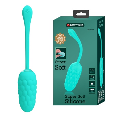 Jajko wibrujące Marina Egg Green z 12 funkcjami i morską teksturą, 22,5 cm - 2
