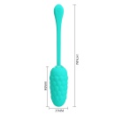 Jajko wibrujące Marina Egg Green z 12 funkcjami i morską teksturą, 22,5 cm - 10