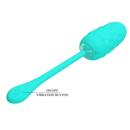 Jajko wibrujące Marina Egg Green z 12 funkcjami i morską teksturą, 22,5 cm - 11