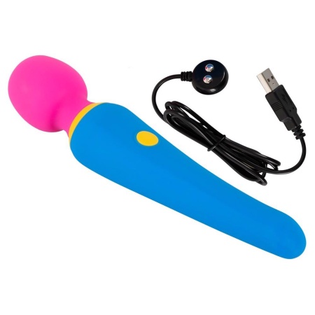 Masażer typu różdżka Wand Vibrator – ruchoma głowica masująca Ø 4 cm, 10 trybów wibracji, wodoodporny, długość 19,7 cm - 8