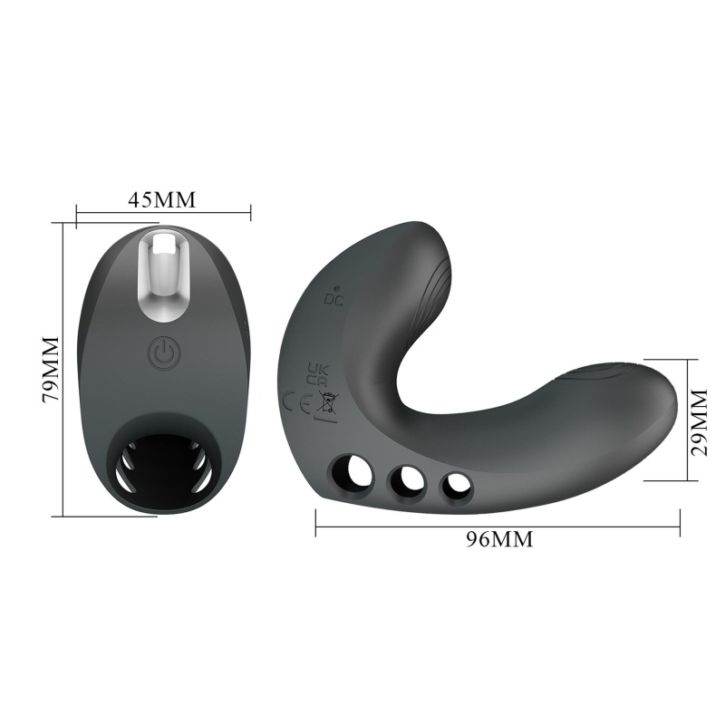 Wibrator palcowy Camelia z 7 trybami wibracji, silikonowy, 9,6 cm - 9