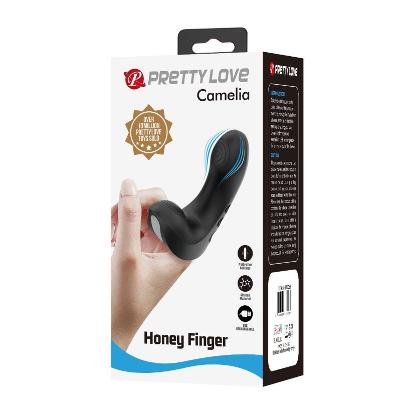 Wibrator palcowy Camelia z 7 trybami wibracji, silikonowy, 9,6 cm - 12