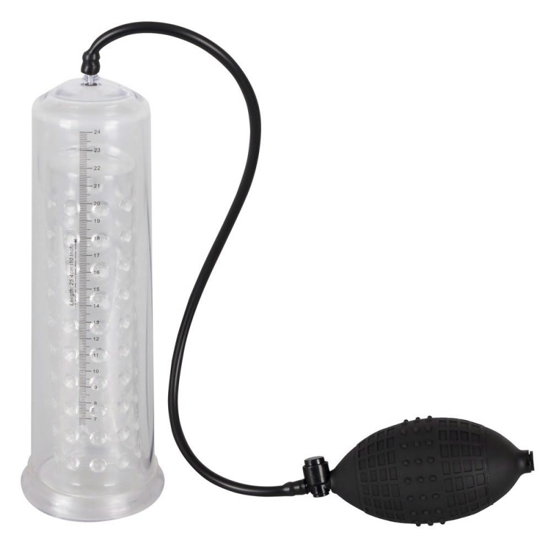 Pompa próżniowa do prącia Fantastic Power Pump z rękawem nubbingowym i zaworem spustowym, cylinder 25 cm - 3