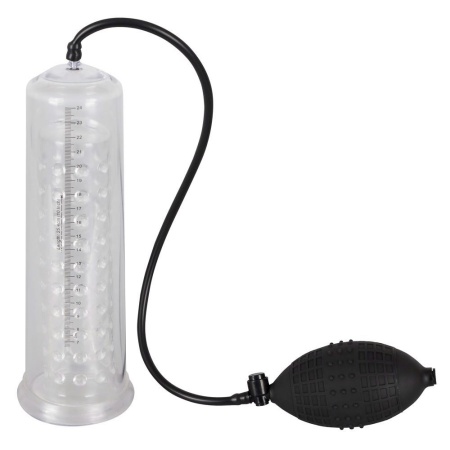 Pompa próżniowa do prącia Fantastic Power Pump z rękawem nubbingowym i zaworem spustowym, cylinder 25 cm - 3