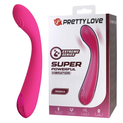 Vibrator G-spot Jessica - silikonowy, 10 trybów wibracji, długość całkowita 15,8 cm - 1