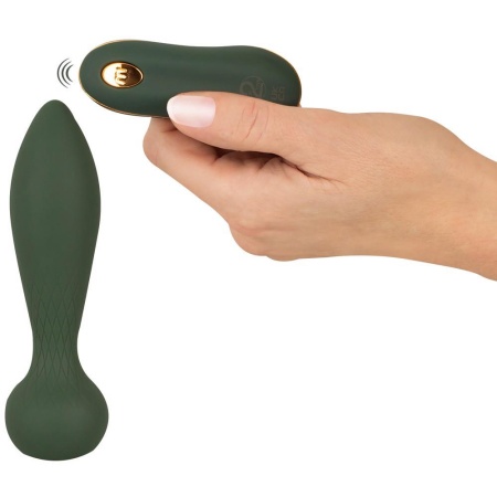 Wibrujący korek analny Luxurious RC Anal Plug Emerald Love z pilotem, 10 trybów, dł. 14 cm, śr. maks. 3,5 cm - 6