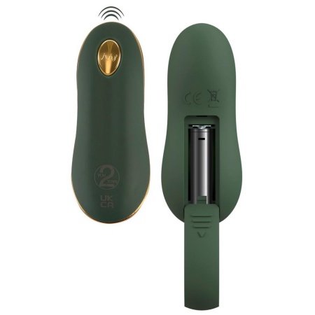 Wibrujący korek analny Luxurious RC Anal Plug Emerald Love z pilotem, 10 trybów, dł. 14 cm, śr. maks. 3,5 cm - 7