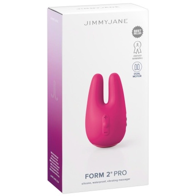 Wibrator – stymulator łechtaczki Form 2 PRO Pink: podwójny silnik, silikon, 7,5 cm - 1