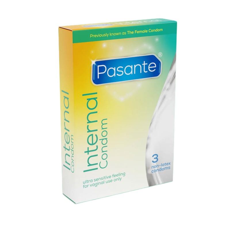 Prezerwatywa wewnętrzna Pasante Internal Condom 3 szt. – przezroczysta, 16,3–19 cm - 1