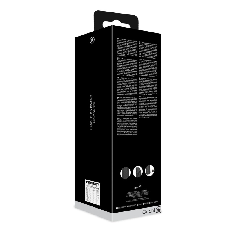 Hand Held Vibrating Sex Machine - Black - 4