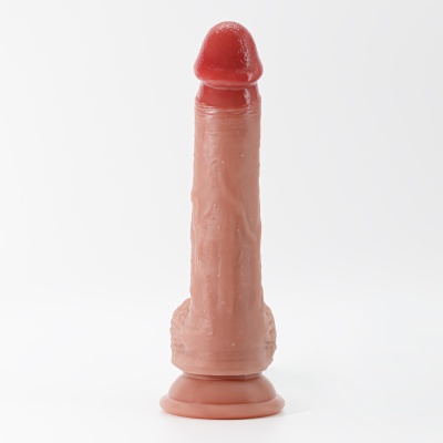 Dildo silikonowy Inviktus 8 22 cm, 3,7 cm, cielisty - 1 2