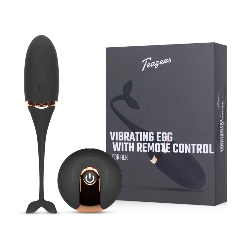 Luxurious Vibrating Egg w/ Remote Control - Black - 1