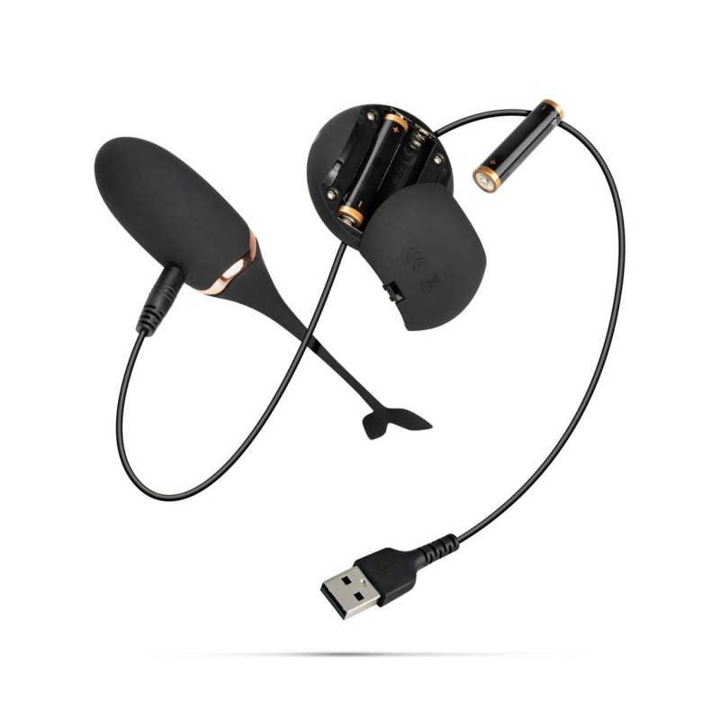 Wibrujące jajko z pilotem Luxurious Vibrating Egg Black - silikon, 12 programów, 16 cm - 10