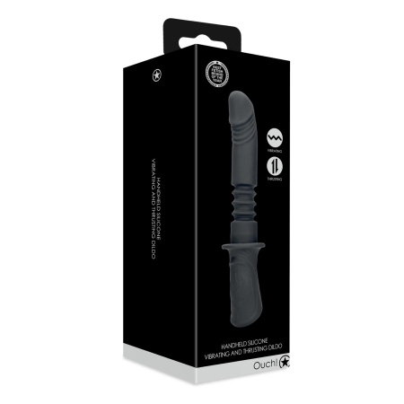 Hand Held Vibrating and Thrusting Sex Machine - Black - 3