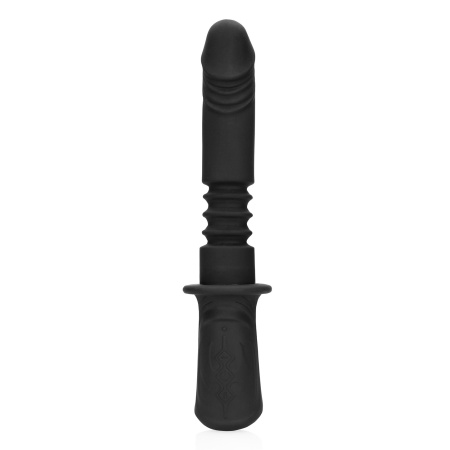Hand Held Vibrating and Thrusting Sex Machine - Black - 5