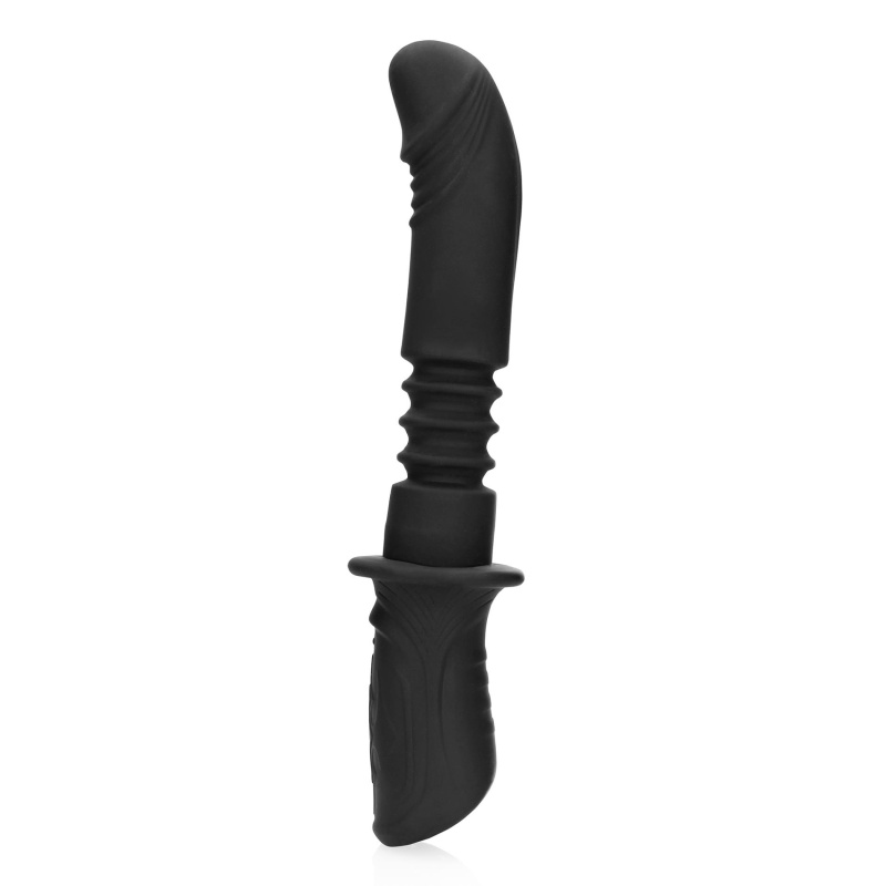 Hand Held Vibrating and Thrusting Sex Machine - Black - 6