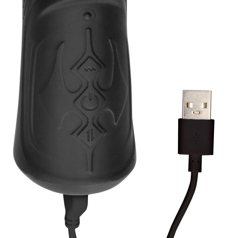 Hand Held Vibrating and Thrusting Sex Machine - Black - 12