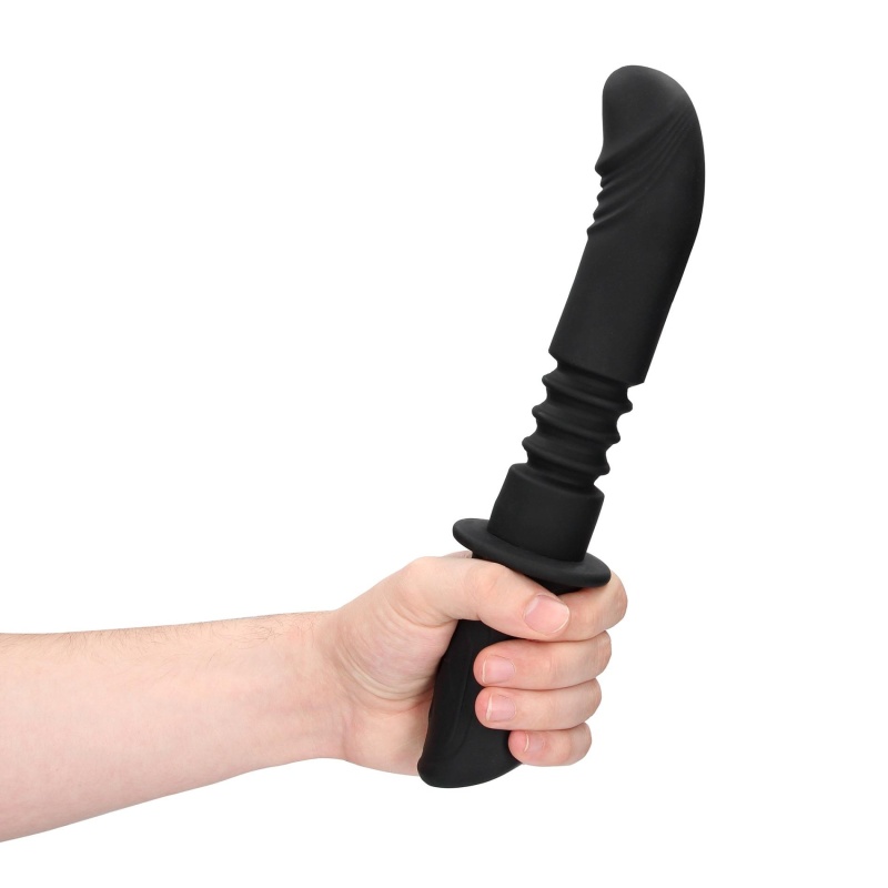 Hand Held Vibrating and Thrusting Sex Machine - Black - 15