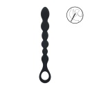 Sonda analna Beaded Snake z pętlą bezpieczeństwa i sześcioma kulistymi elementami, 26 cm - 2