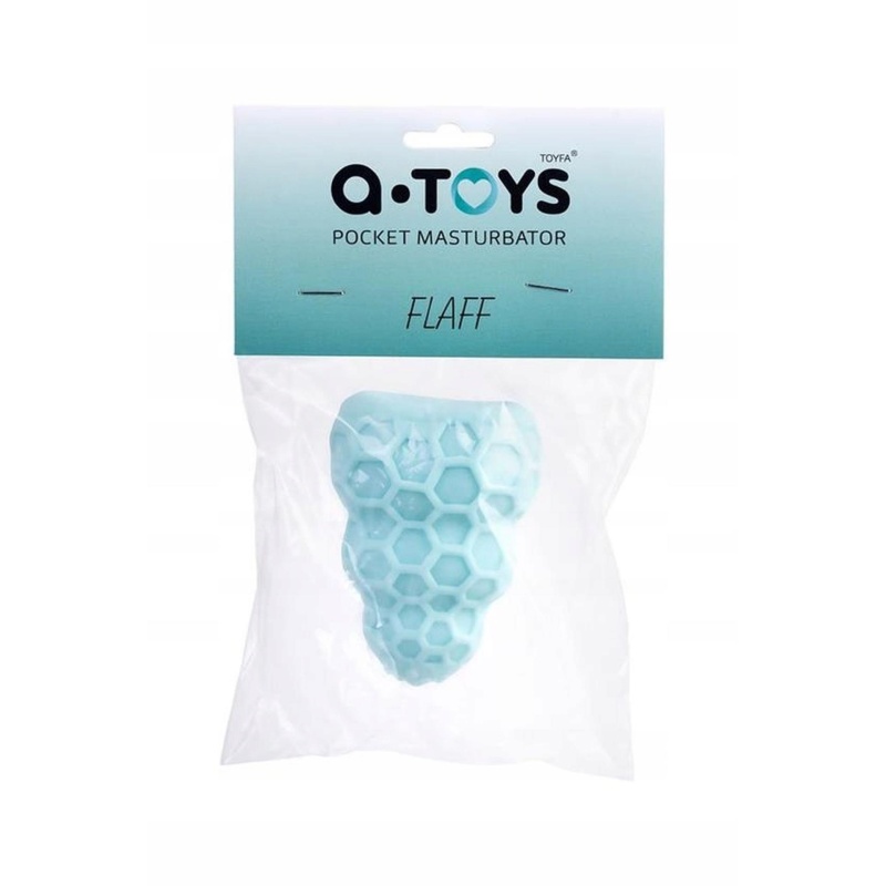Masturbator A-Toys ass Blue - elastyczny TPE, dwustronna tekstura, długość 8 cm, średnica 2,9 cm - 1