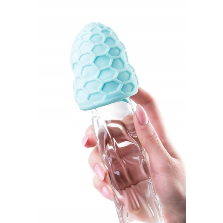 Masturbator A-Toys ass Blue - elastyczny TPE, dwustronna tekstura, długość 8 cm, średnica 2,9 cm - 3