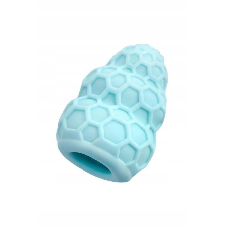 Masturbator A-Toys ass Blue - elastyczny TPE, dwustronna tekstura, długość 8 cm, średnica 2,9 cm - 5