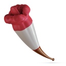 Podwójny stymulator Jagger 19,5 cm biały - 5