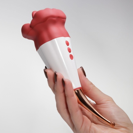 Podwójny stymulator Jagger 19,5 cm biały - 7