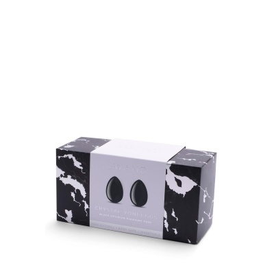 LE WAND CRYSTAL YONI EGGS BLACK OBSIDIAN - 1