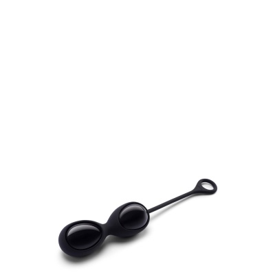 LE WAND CRYSTAL YONI EGGS BLACK OBSIDIAN - 1 2