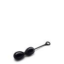 Le Wand Crystal Yoni Eggs Black Obsidian - 2 jaja yoni z naturalnego obsydianu do treningu mięśni dna miednicy, 45 × 30 mm - 2