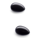 Le Wand Crystal Yoni Eggs Black Obsidian - 2 jaja yoni z naturalnego obsydianu do treningu mięśni dna miednicy, 45 × 30 mm - 3