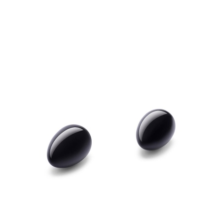 Le Wand Crystal Yoni Eggs Black Obsidian - 2 jaja yoni z naturalnego obsydianu do treningu mięśni dna miednicy, 45 × 30 mm - 5