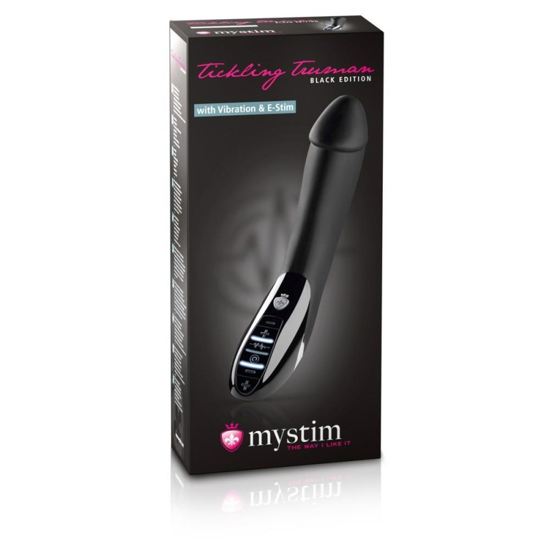 Wibrator E-Stim Mystim Tickling Truman Black Edition – 2 silniki wibracyjne, 27 cm - 1