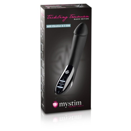 Wibrator E-Stim Mystim Tickling Truman Black Edition – 2 silniki wibracyjne, 27 cm - 1